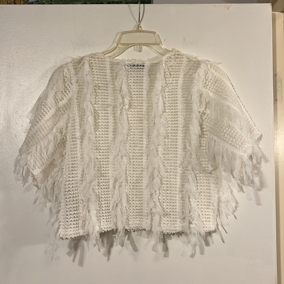 Zara cream color multi pattern top - Picture 6 of 13